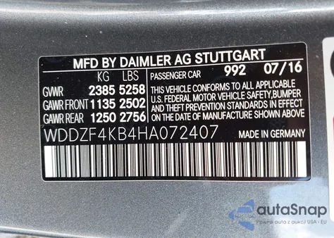 2017 Mercedes-Benz E 300 4Matic from USA, damaged, VIN WDDZF4KB4HA072407